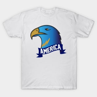 Mascot America Eagle Blue T-Shirt